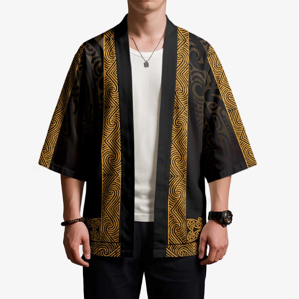 New Zealand Maori Kowhaiwhai Kimono Karaka Maui and Mangopare LT9 - Polynesian Pride