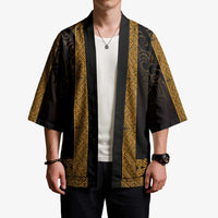 New Zealand Maori Kowhaiwhai Kimono Karaka Maui and Mangopare LT9 - Polynesian Pride