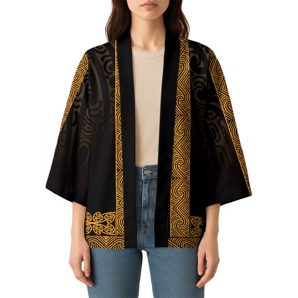 New Zealand Maori Kowhaiwhai Kimono Karaka Maui and Mangopare LT9 - Polynesian Pride