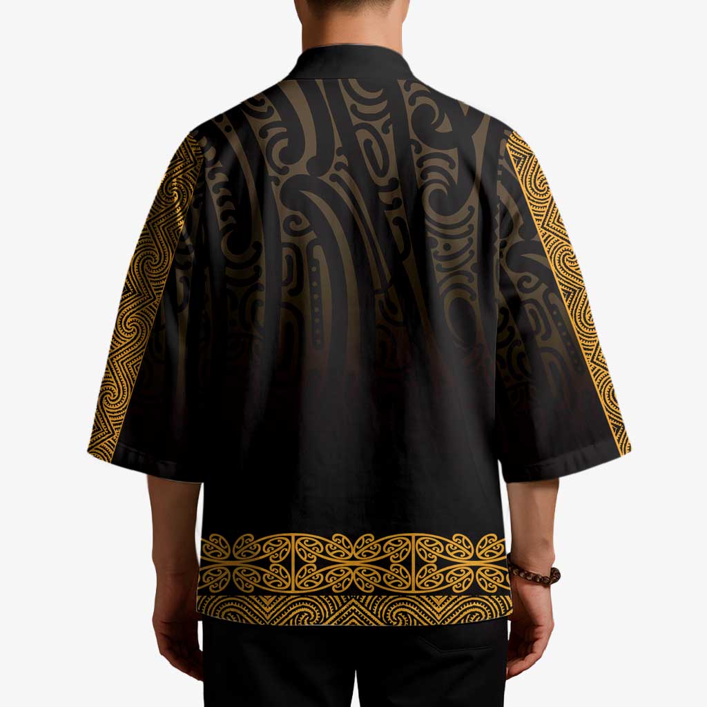 New Zealand Maori Kowhaiwhai Kimono Karaka Maui and Mangopare LT9 - Polynesian Pride