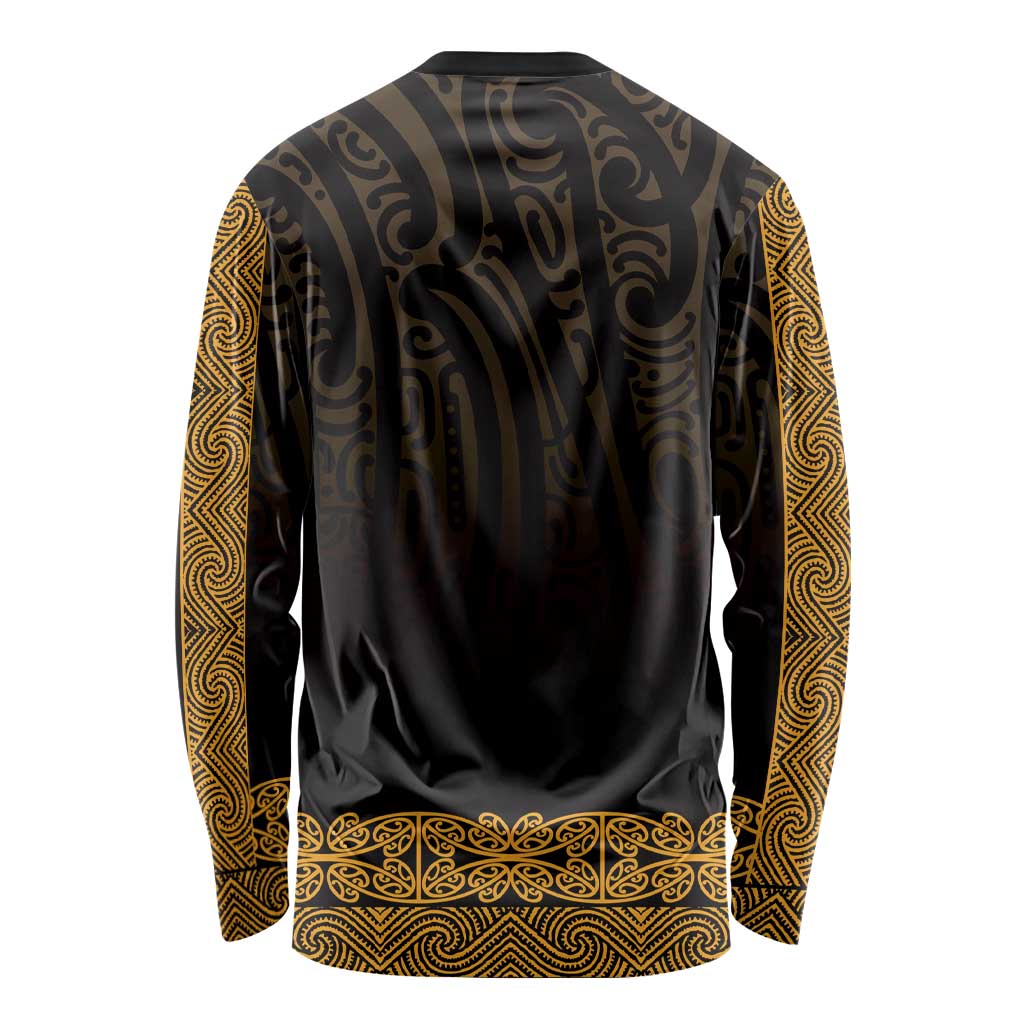 New Zealand Maori Kowhaiwhai Long Sleeve Shirt Karaka Maui and Mangopare LT9 - Polynesian Pride
