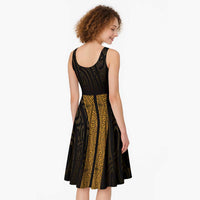 New Zealand Maori Kowhaiwhai Midi Dress Karaka Maui and Mangopare LT9 - Polynesian Pride