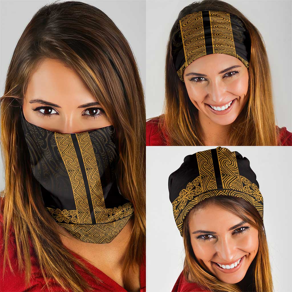 New Zealand Maori Kowhaiwhai Neck Gaiter Karaka Maui and Mangopare LT9 - Polynesian Pride