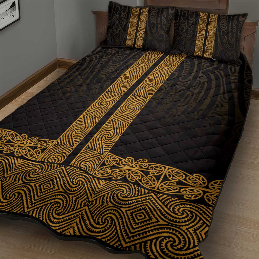New Zealand Maori Kowhaiwhai Quilt Bed Set Karaka Maui and Mangopare LT9 - Polynesian Pride