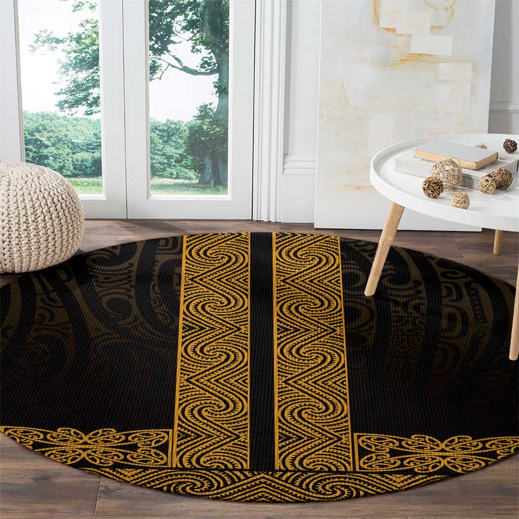New Zealand Maori Kowhaiwhai Round Carpet Karaka Maui and Mangopare LT9 - Polynesian Pride