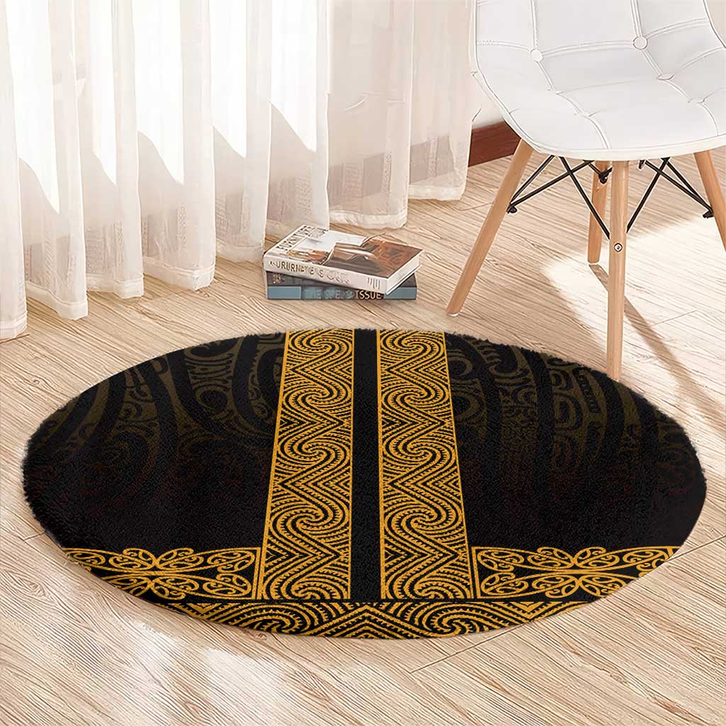 New Zealand Maori Kowhaiwhai Round Carpet Karaka Maui and Mangopare LT9 - Polynesian Pride
