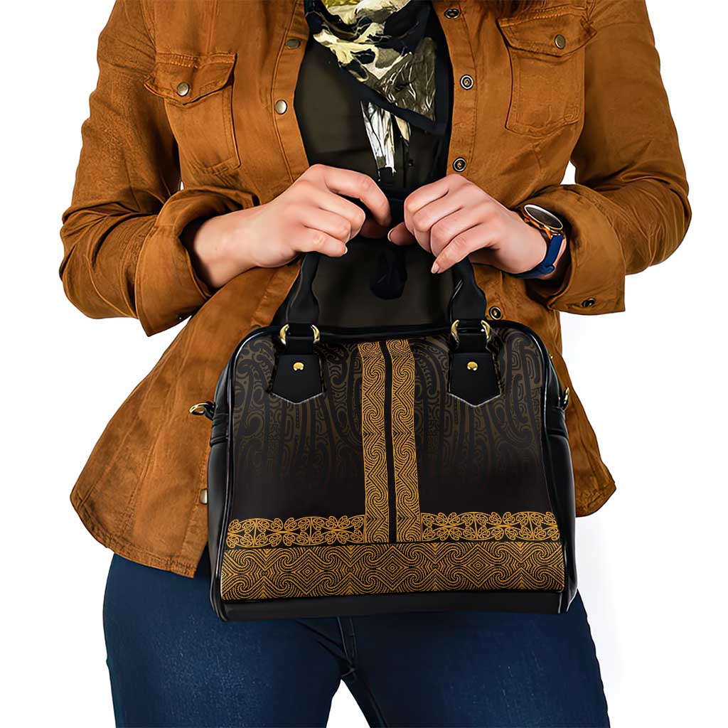 New Zealand Maori Kowhaiwhai Shoulder Handbag Karaka Maui and Mangopare LT9 - Polynesian Pride