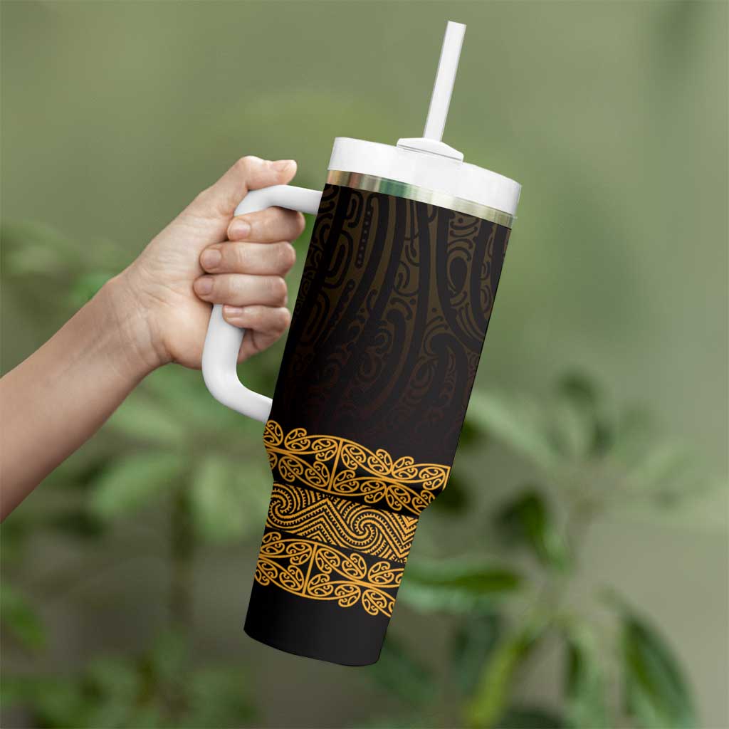 New Zealand Maori Kowhaiwhai Tumbler With Handle Karaka Maui and Mangopare LT9 - Polynesian Pride