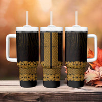 New Zealand Maori Kowhaiwhai Tumbler With Handle Karaka Maui and Mangopare LT9 - Polynesian Pride