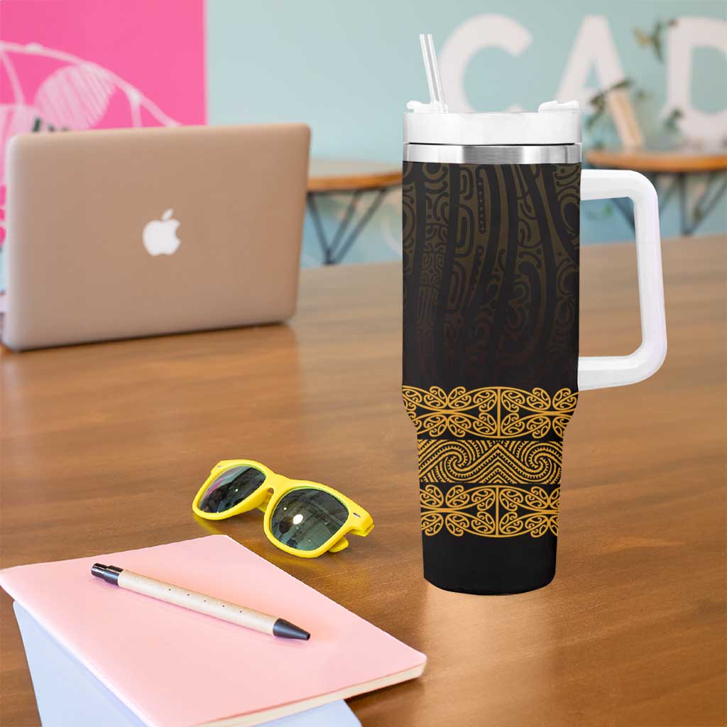 New Zealand Maori Kowhaiwhai Tumbler With Handle Karaka Maui and Mangopare LT9 - Polynesian Pride
