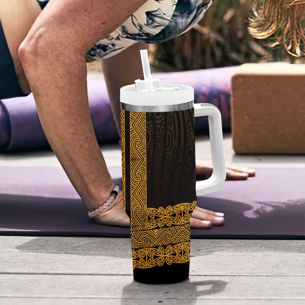 New Zealand Maori Kowhaiwhai Tumbler With Handle Karaka Maui and Mangopare LT9 - Polynesian Pride