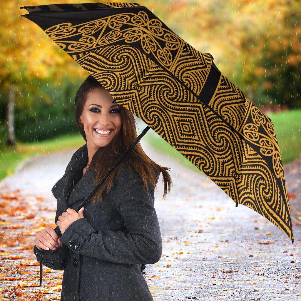 New Zealand Maori Kowhaiwhai Umbrella Karaka Maui and Mangopare LT9 - Polynesian Pride