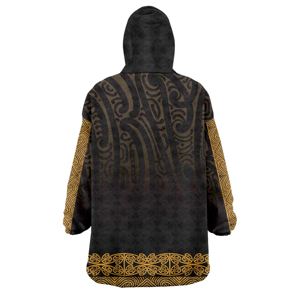 New Zealand Maori Kowhaiwhai Wearable Blanket Hoodie Karaka Maui and Mangopare LT9 - Polynesian Pride