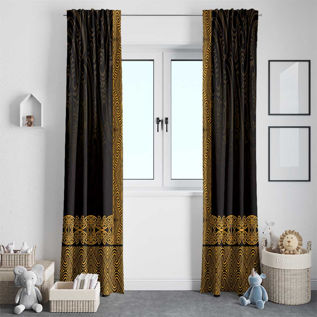 New Zealand Maori Kowhaiwhai Window Curtain Karaka Maui and Mangopare LT9 - Polynesian Pride