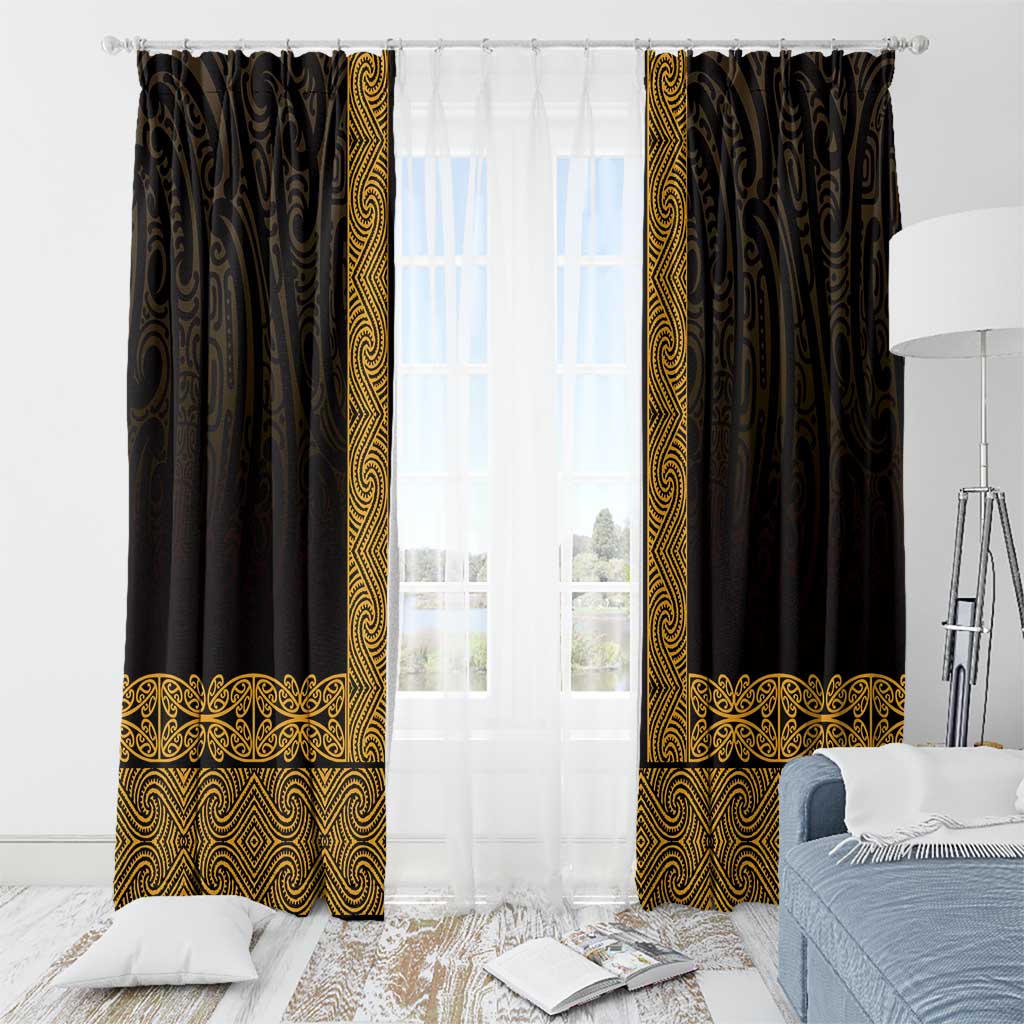 New Zealand Maori Kowhaiwhai Window Curtain Karaka Maui and Mangopare LT9 - Polynesian Pride