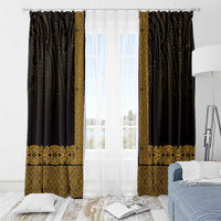 New Zealand Maori Kowhaiwhai Window Curtain Karaka Maui and Mangopare LT9 - Polynesian Pride