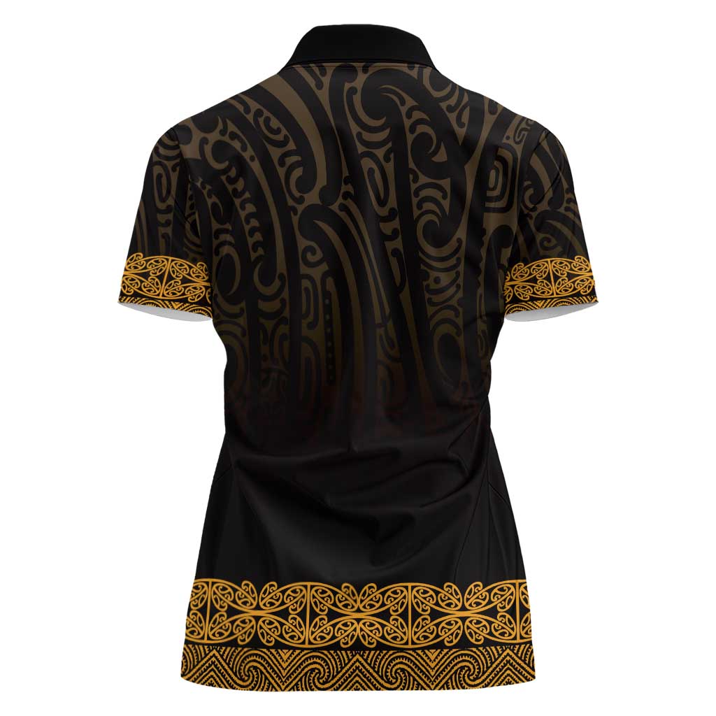 New Zealand Maori Kowhaiwhai Women Polo Shirt Karaka Maui and Mangopare LT9 - Polynesian Pride