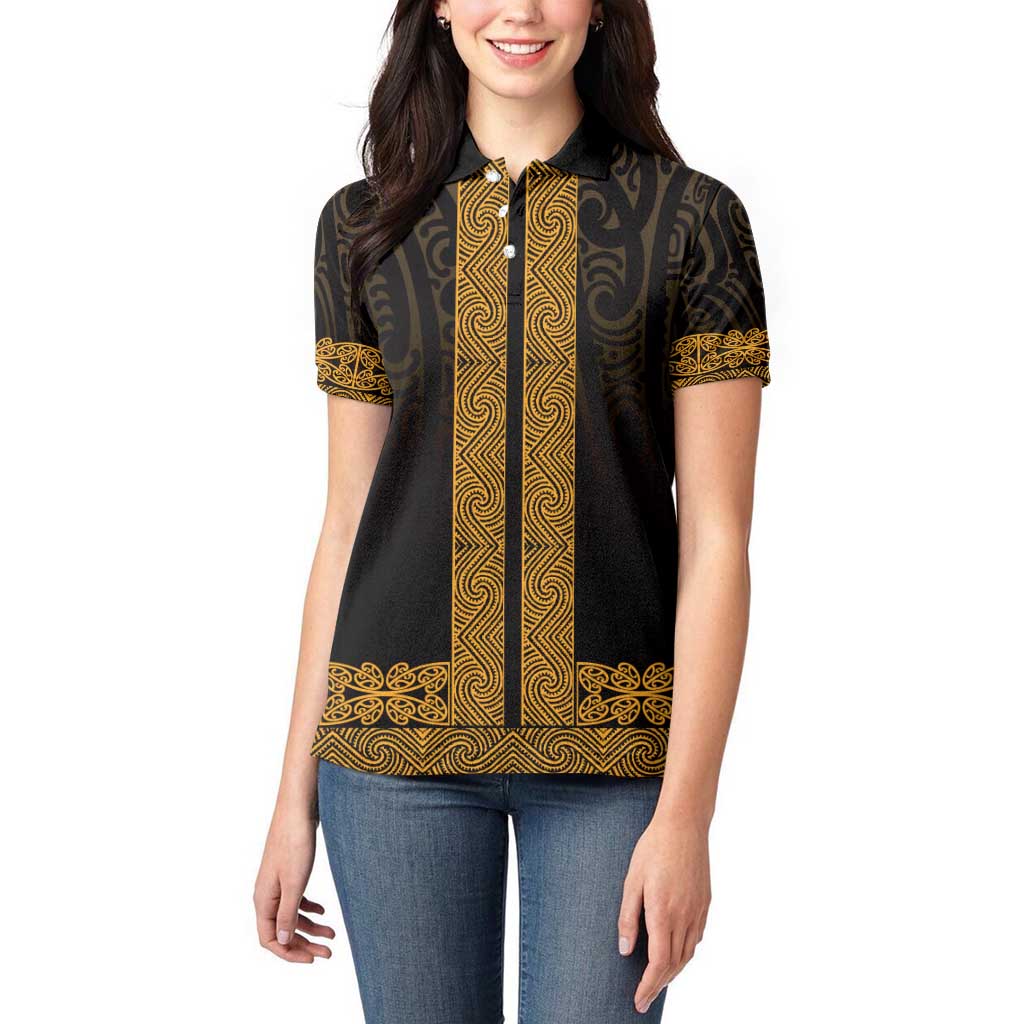 New Zealand Maori Kowhaiwhai Women Polo Shirt Karaka Maui and Mangopare LT9 - Polynesian Pride