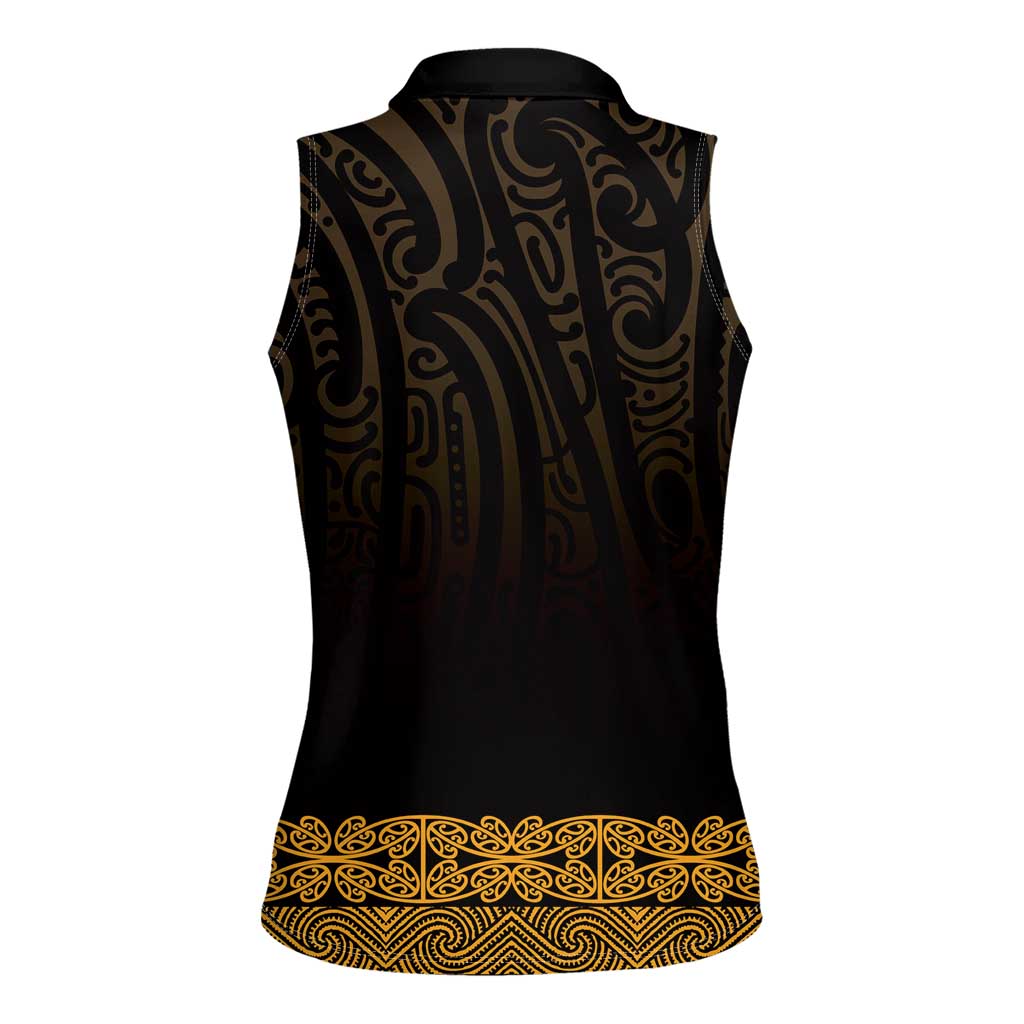 New Zealand Maori Kowhaiwhai Women Sleeveless Polo Shirt Karaka Maui and Mangopare LT9 - Polynesian Pride