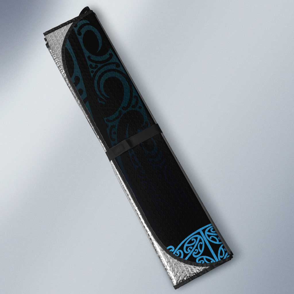 New Zealand Maori Kowhaiwhai Auto Sun Shade Kikorangi Maui and Mangopare LT9 - Polynesian Pride