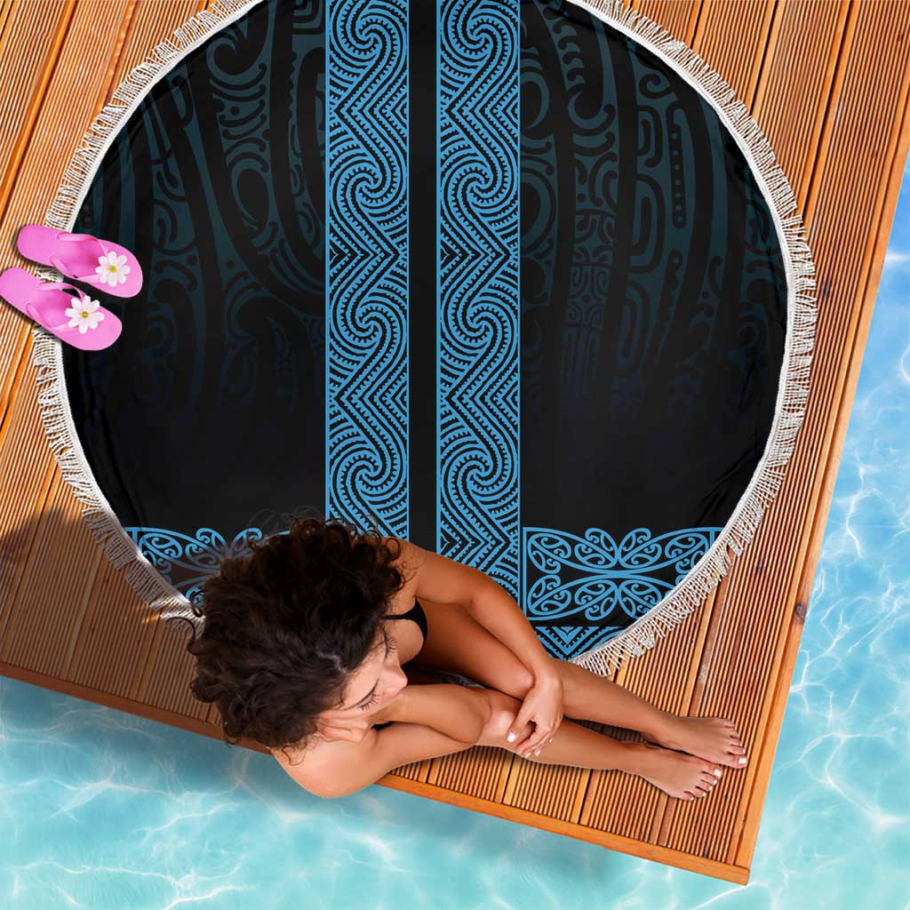 New Zealand Maori Kowhaiwhai Beach Blanket Kikorangi Maui and Mangopare LT9 - Polynesian Pride