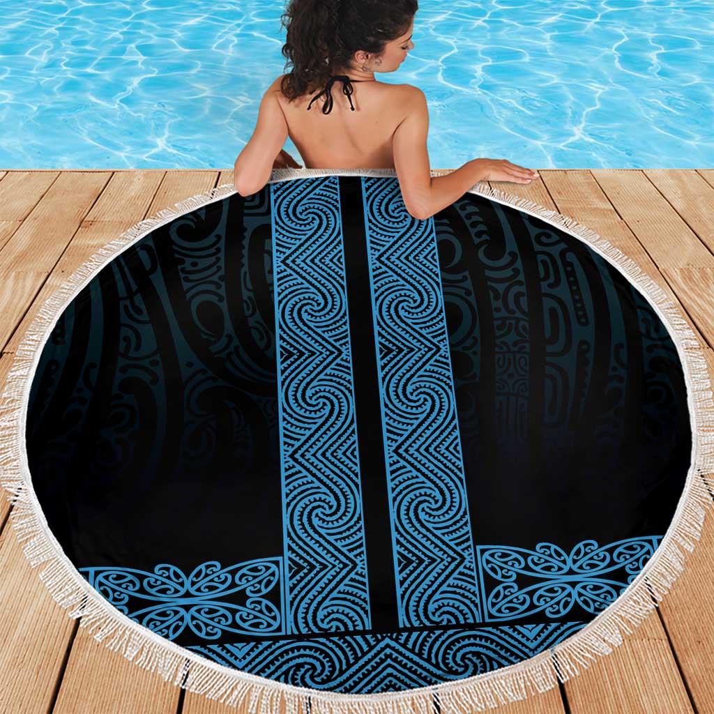 New Zealand Maori Kowhaiwhai Beach Blanket Kikorangi Maui and Mangopare LT9 - Polynesian Pride