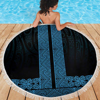 New Zealand Maori Kowhaiwhai Beach Blanket Kikorangi Maui and Mangopare LT9 - Polynesian Pride