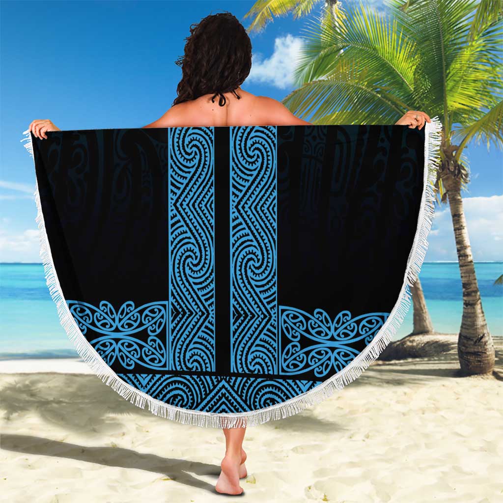 New Zealand Maori Kowhaiwhai Beach Blanket Kikorangi Maui and Mangopare LT9 - Polynesian Pride
