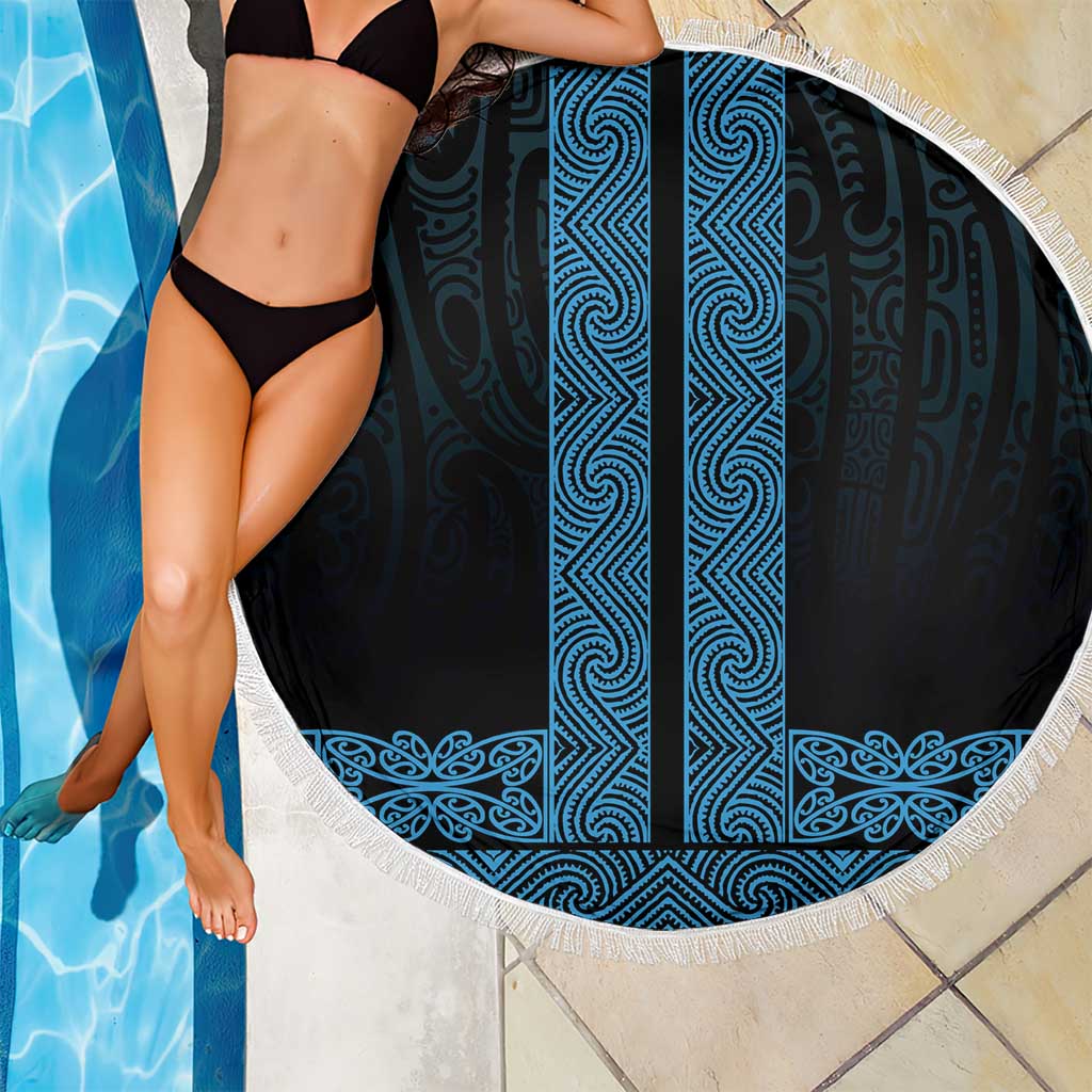New Zealand Maori Kowhaiwhai Beach Blanket Kikorangi Maui and Mangopare LT9 - Polynesian Pride
