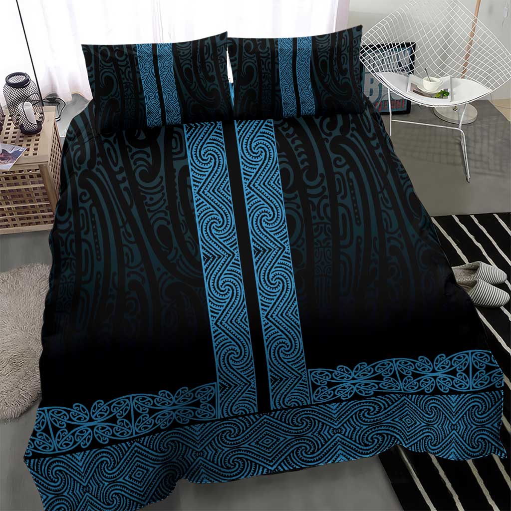 New Zealand Maori Kowhaiwhai Bedding Set Kikorangi Maui and Mangopare LT9 - Polynesian Pride
