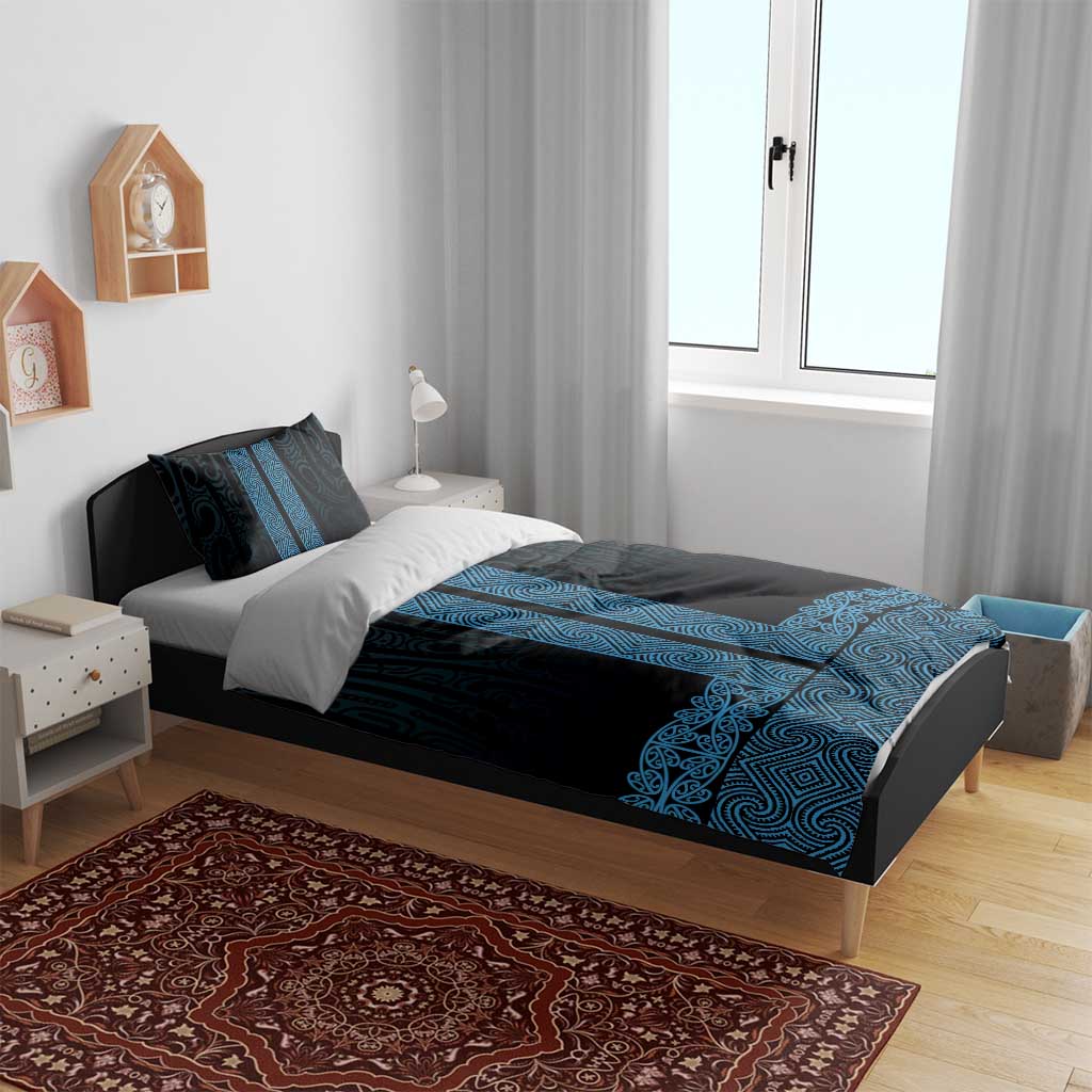 New Zealand Maori Kowhaiwhai Bedding Set Kikorangi Maui and Mangopare LT9 - Polynesian Pride