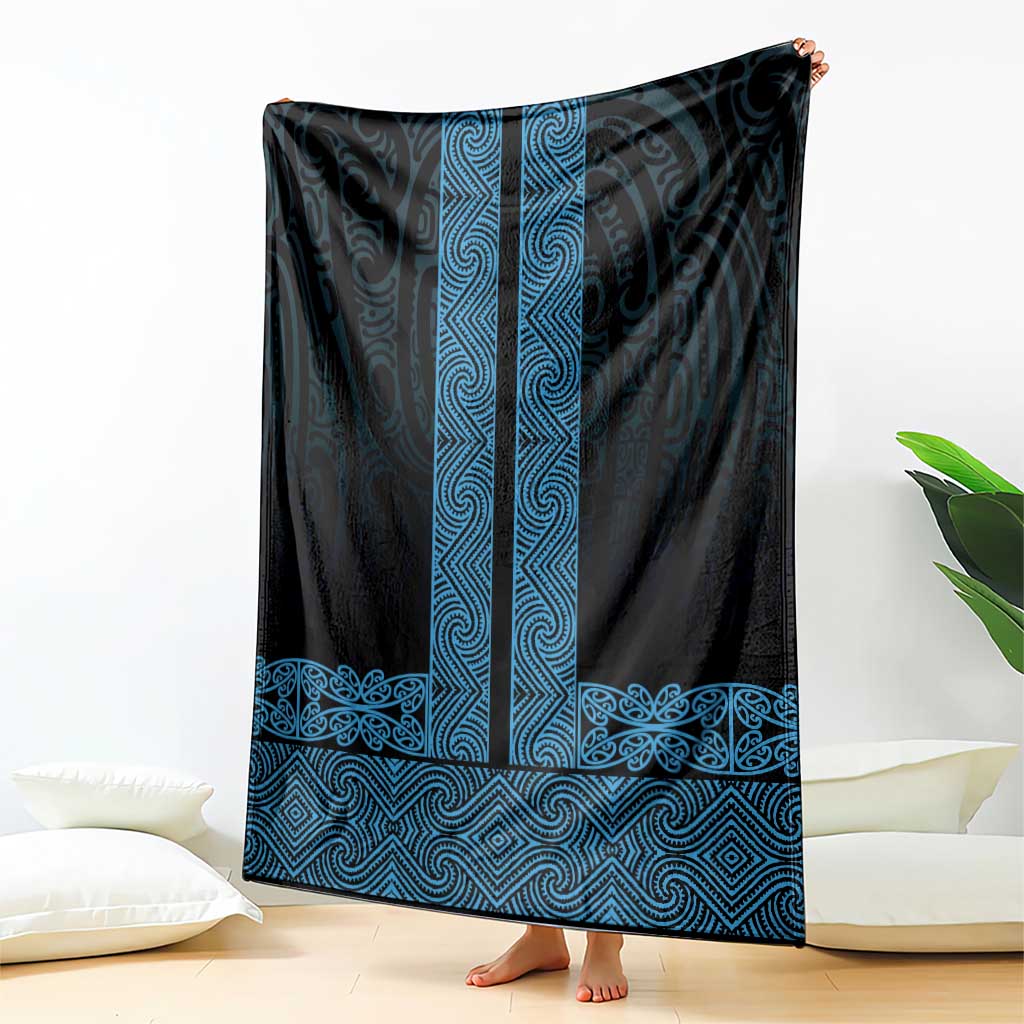 New Zealand Maori Kowhaiwhai Blanket Kikorangi Maui and Mangopare LT9 - Polynesian Pride