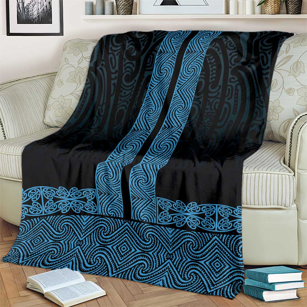 New Zealand Maori Kowhaiwhai Blanket Kikorangi Maui and Mangopare LT9 - Polynesian Pride