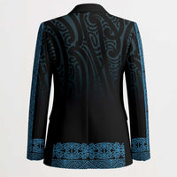 New Zealand Maori Kowhaiwhai Blazer Kikorangi Maui and Mangopare LT9 - Polynesian Pride