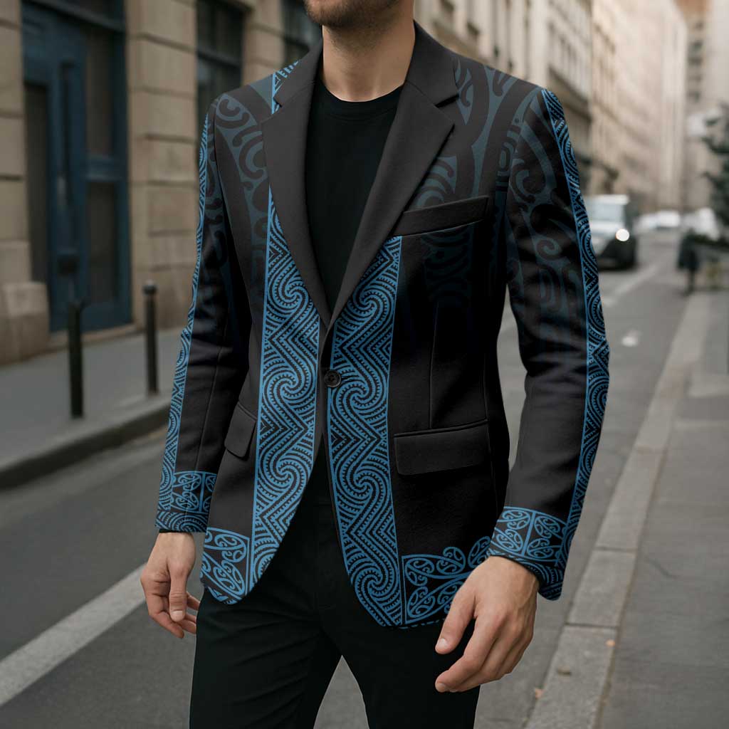New Zealand Maori Kowhaiwhai Blazer Kikorangi Maui and Mangopare LT9 - Polynesian Pride