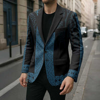 New Zealand Maori Kowhaiwhai Blazer Kikorangi Maui and Mangopare LT9 - Polynesian Pride