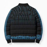 New Zealand Maori Kowhaiwhai Bomber Puffer Jacket Kikorangi Maui and Mangopare LT9 - Polynesian Pride