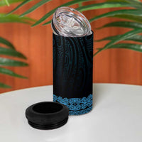 New Zealand Maori Kowhaiwhai 4 in 1 Can Cooler Tumbler Kikorangi Maui and Mangopare LT9 - Polynesian Pride