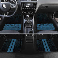 New Zealand Maori Kowhaiwhai Car Mats Kikorangi Maui and Mangopare LT9 Set 4pcs Blue - Polynesian Pride