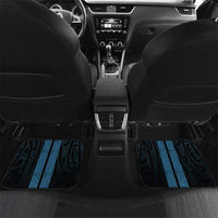 New Zealand Maori Kowhaiwhai Car Mats Kikorangi Maui and Mangopare LT9 Set 2pcs - Back Blue - Polynesian Pride