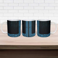 New Zealand Maori Kowhaiwhai Ceramic Mug Kikorangi Maui and Mangopare LT9 - Polynesian Pride
