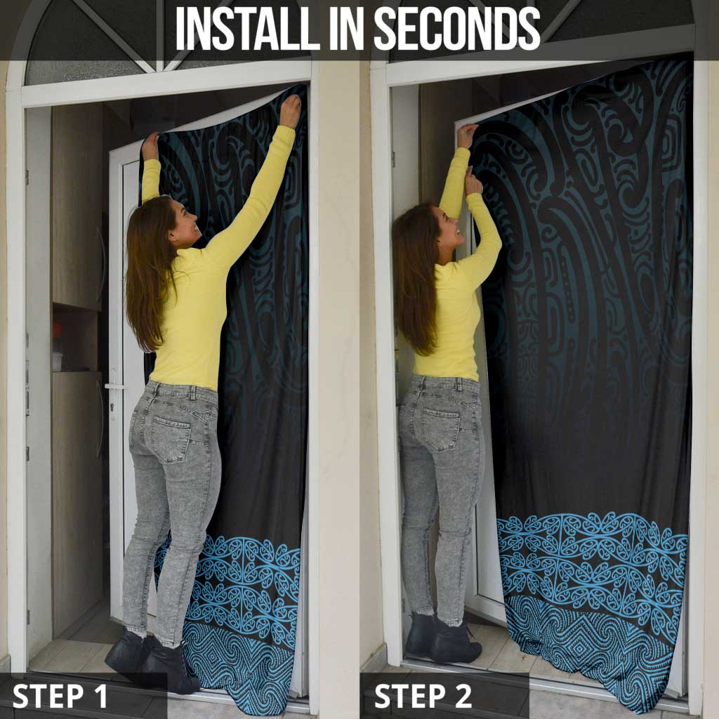 New Zealand Maori Kowhaiwhai Door Cover Kikorangi Maui and Mangopare LT9 - Polynesian Pride