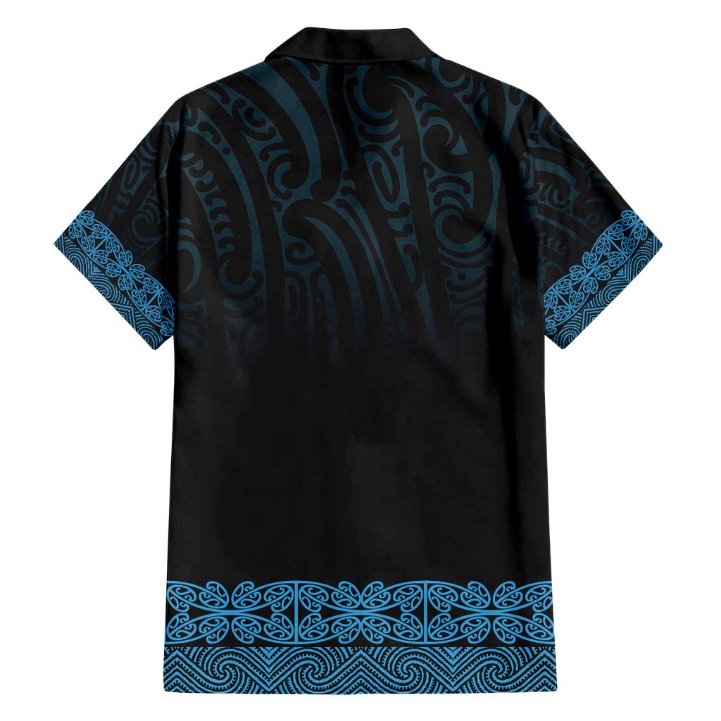 New Zealand Maori Kowhaiwhai Family Matching Short Sleeve Bodycon Dress and Hawaiian Shirt Kikorangi Maui and Mangopare LT9 - Polynesian Pride