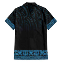 New Zealand Maori Kowhaiwhai Family Matching Tank Maxi Dress and Hawaiian Shirt Kikorangi Maui and Mangopare LT9 - Polynesian Pride