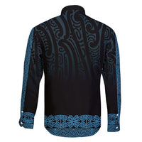 New Zealand Maori Kowhaiwhai Family Matching Tank Maxi Dress and Hawaiian Shirt Kikorangi Maui and Mangopare LT9 - Polynesian Pride