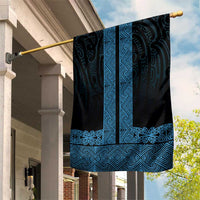 New Zealand Maori Kowhaiwhai Garden Flag Kikorangi Maui and Mangopare LT9 House Flag Blue - Polynesian Pride