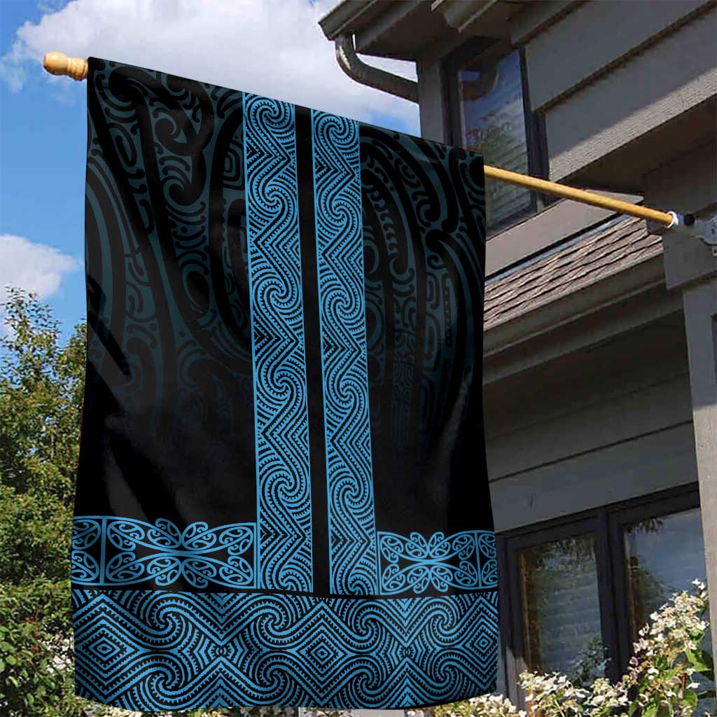 New Zealand Maori Kowhaiwhai Garden Flag Kikorangi Maui and Mangopare LT9 - Polynesian Pride
