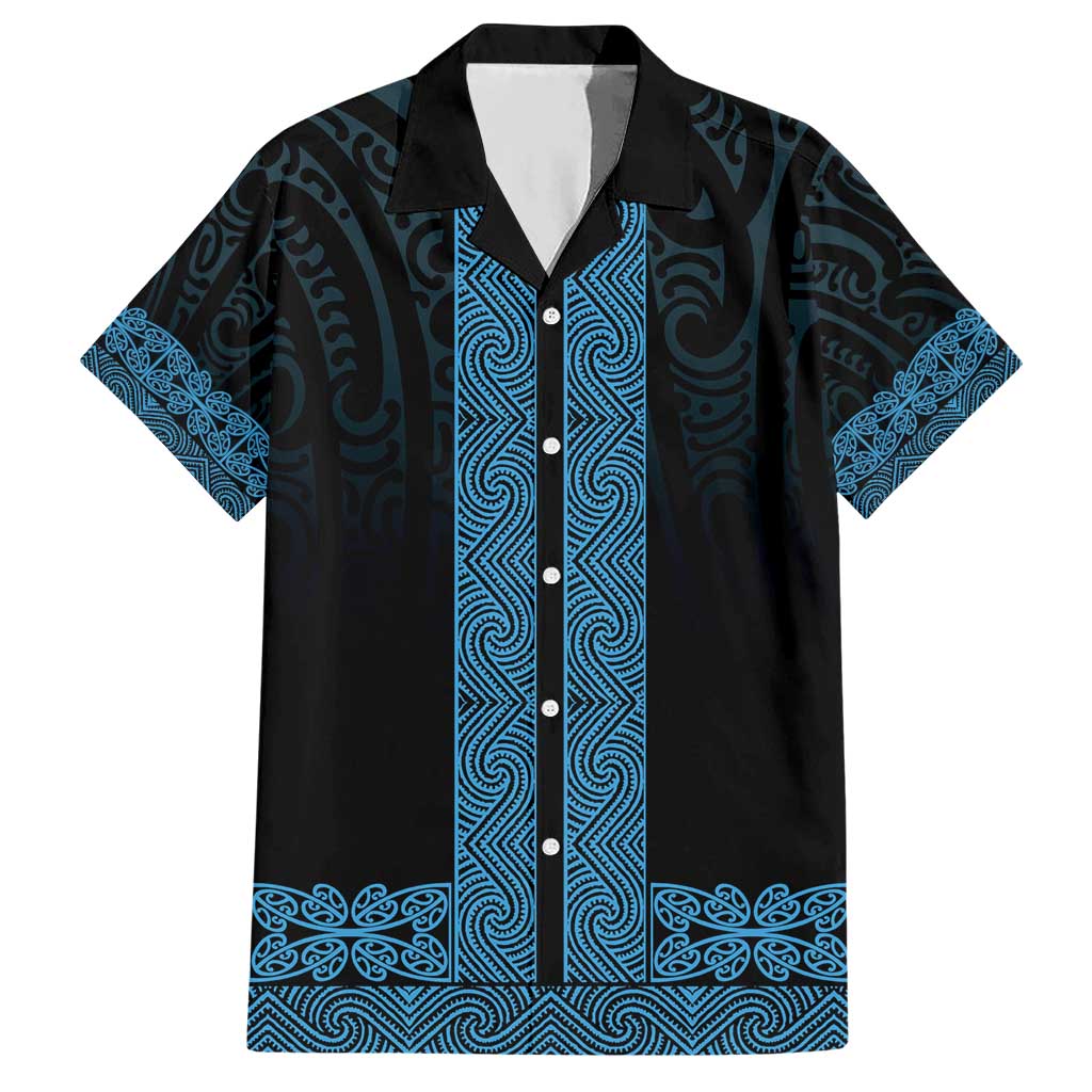 New Zealand Maori Kowhaiwhai Hawaiian Shirt Kikorangi Maui and Mangopare LT9 Blue - Polynesian Pride