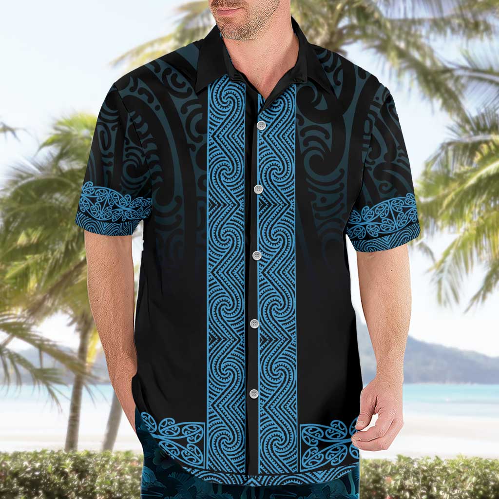 New Zealand Maori Kowhaiwhai Hawaiian Shirt Kikorangi Maui and Mangopare LT9 - Polynesian Pride