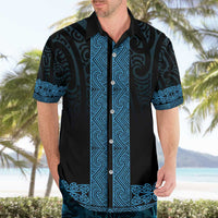 New Zealand Maori Kowhaiwhai Hawaiian Shirt Kikorangi Maui and Mangopare LT9 - Polynesian Pride